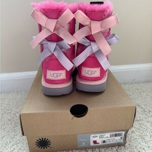 UGG Toddler Bailey Bow pink and purple Boots